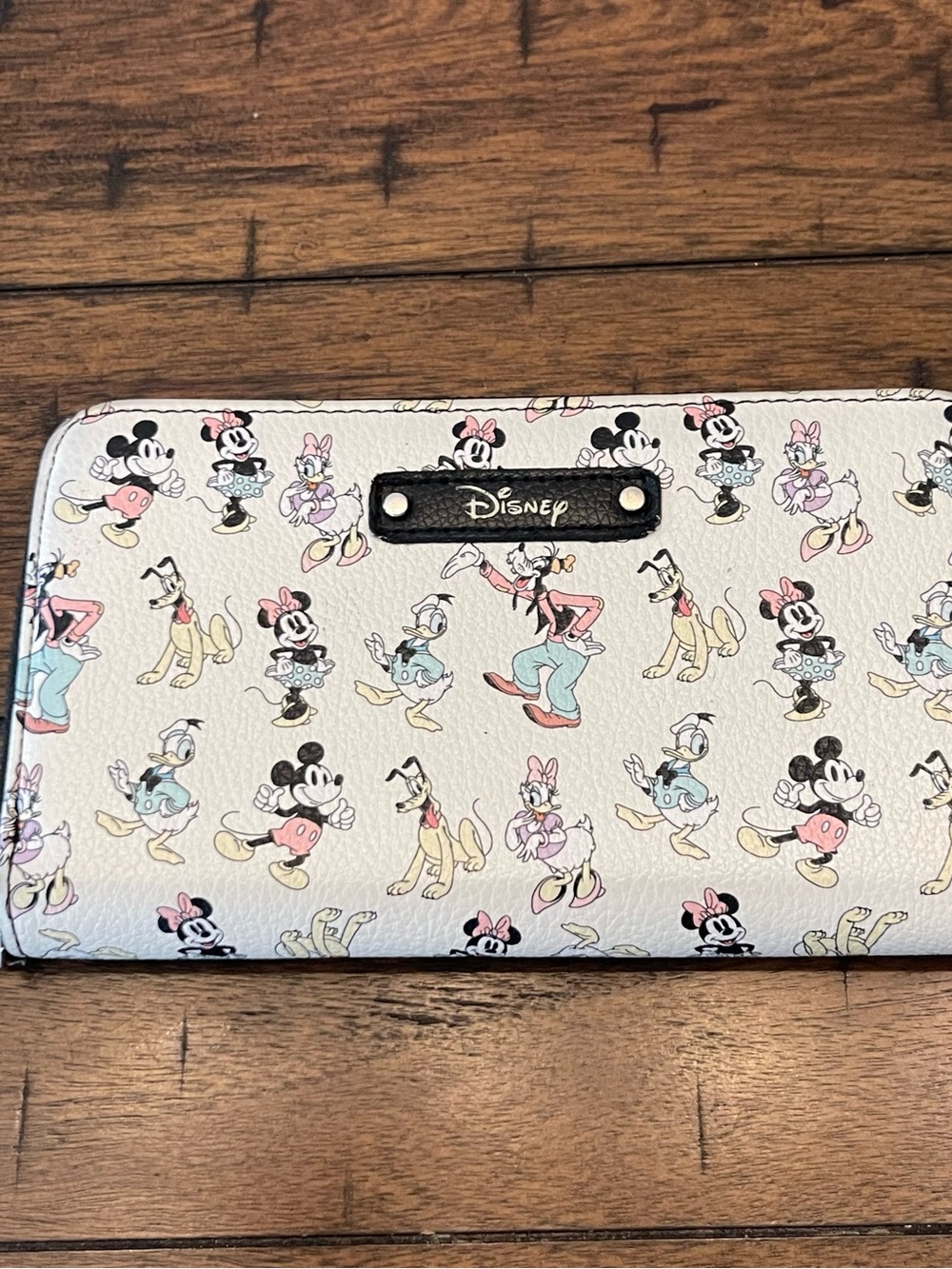 Disney White Wallet with Pastel Multi-Character Print
